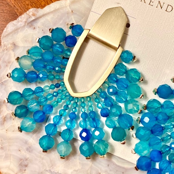 🌺🎉HP🎉🌺 NWT Kendra Scott Diane Beaded Gemstone Statement Earrings - Picture 2 of 16